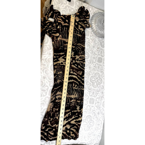 Chico's Traveler Liquid Knit Animal Print Slinky Button Up Duster/Dress, Sz M/8 - Picture 14 of 16